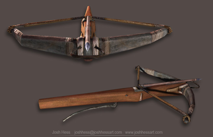 Ship Wireframe View of crossbow