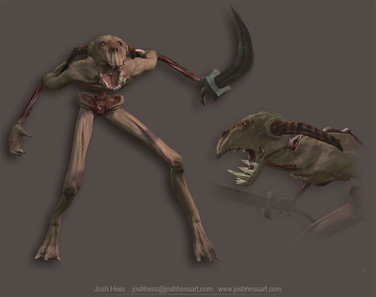 Monster, Bind Pose, front