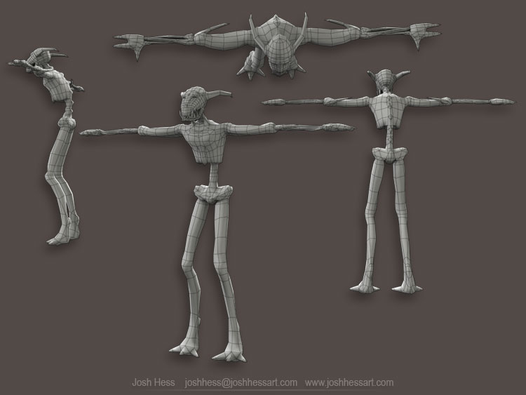 Monster, Bind Pose, front